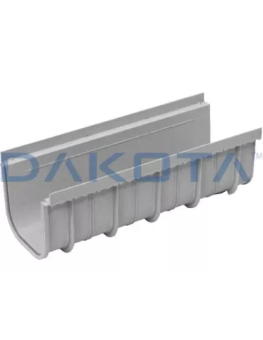 CANAL POLIETILENO SIN REJA 130x140x500 GRIS PEGA