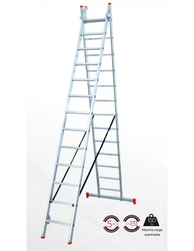 ESCALERA DE 2 TRAMOS 12 PELDAÑOS PROFESIONAL