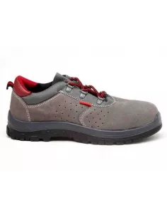ZAPATO SERRAJE AFELPADO GRIS ROJO 72305 T-44 S1P