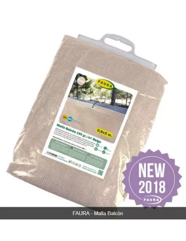 MALLA OCULTACION BALCON BEIG 0.9X5 180GR/M2