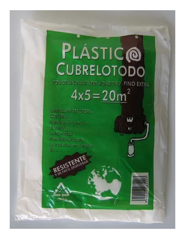 PLASTICO CUBRETODO FINO 4x5m