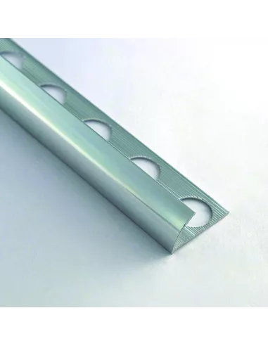 CANTONERA REDONDA ALUMINIO PLATA BRILLO 105X2600