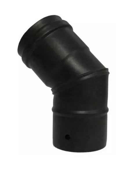 CODO 45º PELLET ACERO VITRIFICADO NEGRO 80 mm