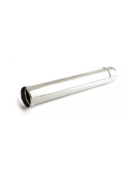 TUBO PELLET INOX PLATA 1 m X 80 mm