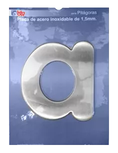 LETRAS Y NUMEROS PITAGORAS ACERO INOX. 15,5CM "A"