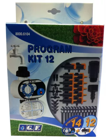 KIT SISTEMA DE GOTEO COMPLETO 12UD C/PROGRAMADOR