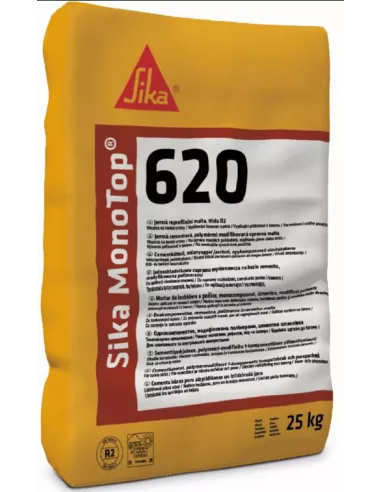 MORTERO REPARACIÓN 3-5mm R3 SIKA MONOTOP 620 GRIS