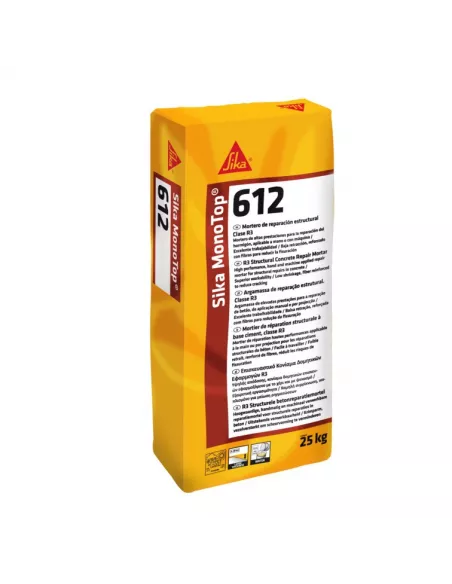 MORTERO REPARACIÓN 3cm R3 SIKA MONOTOP 612 25 Kg