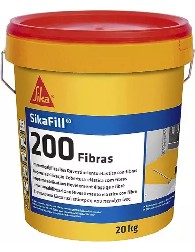CAUCHO ROJO TEJA FIBRA 20Kg SIKAFILL-370 FIBERS