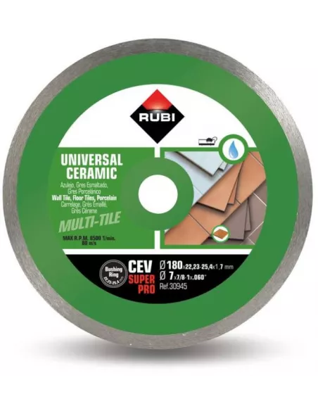 DISCO DIAMANTE CONTINUO UNIVERSAL CEV 180 HUMEDO