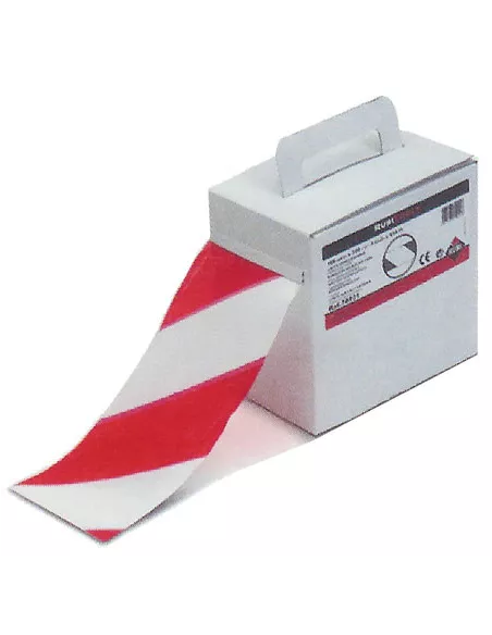 CINTA SEÑALIZADORA BLANCA/ROJA 7cm x 200 m