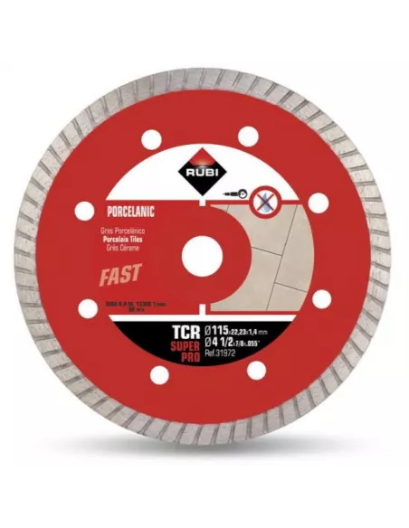 DISCO DIAMANTE TURBO PORCELANICO TCR 115 SECO