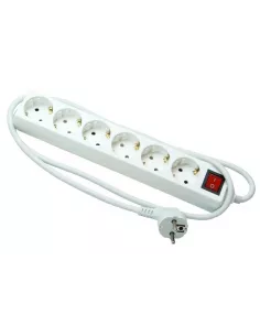 REGLETA 6 ENCHUFES CON INTERRUPTOR Y CABLE 15M