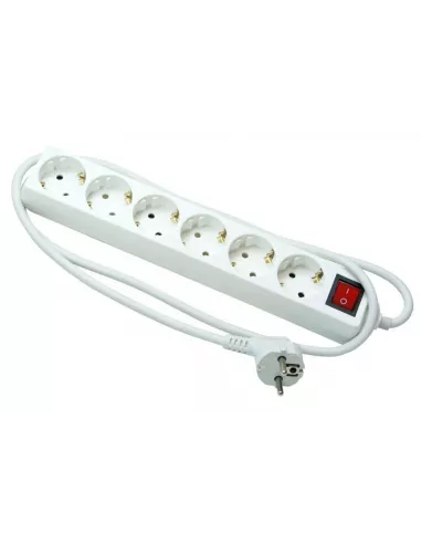 REGLETA 6 ENCHUFES CON INTERRUPTOR Y CABLE 1,5M