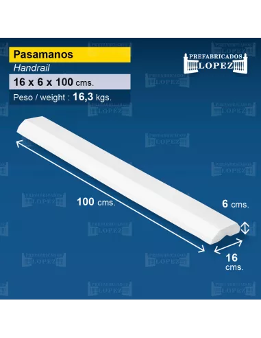PASAMANOS BALAUSTRADA  DE 100x16x6 cm