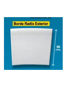 BORDE PISCINA GRANADA RADIO INTERIOR 150MT CREMA