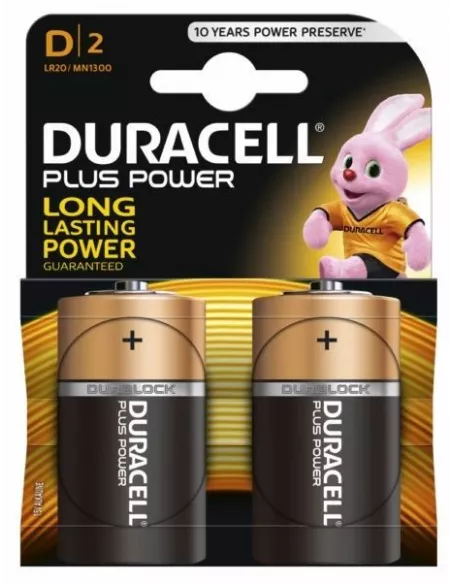 PILA ALCALINA LR20 1.5V D.POWER PLUS DURACEL
