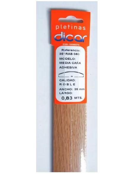PLETINA PERFILADA ADHESIVA 100CM ACERO ROBLE natur