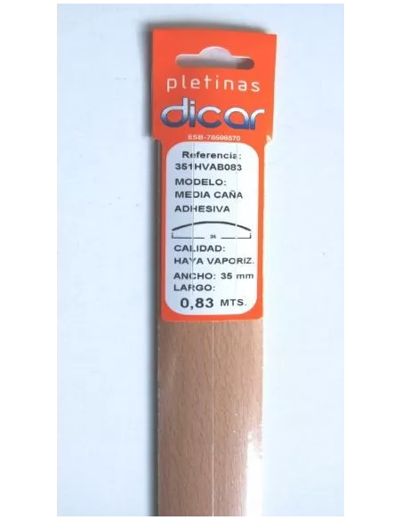 PLETINA PERFILADA ADHESIVA 83CM INOX HAYA