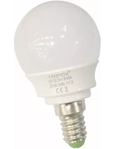 BOMBILLA ESFÉRICA LED 5 W E14 6000K