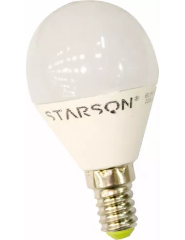 BOMBILLA ESFÉRICA LED 8 W E14 6000K