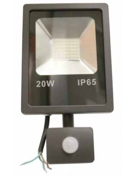 FOCO PROYECTOR LED EXTERIOR SENSOR MOVIMIENTO 20W