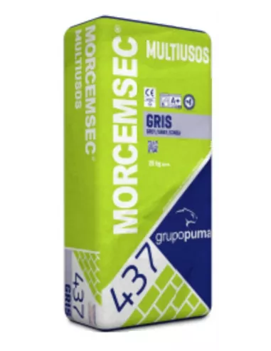 MORTERO SECO MULTIUSO MANUAL GRIS 25KG MORCEMSEC