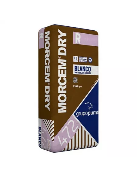 MORTERO IMPERMEABLE MORCEM DRY R BLANCO 25KG