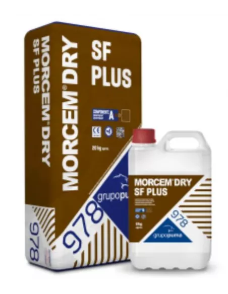 MORTERO IMPERMEABLE MORCEM DRY SF PLUS Lote 20+6Kg MORTERO IMPERMEABLE MORCEM DRY SF PLUS Lote 20+6Kg