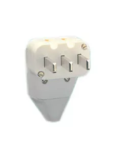CLAVIJA 25A 3 PATAS PLANAS BLANCO