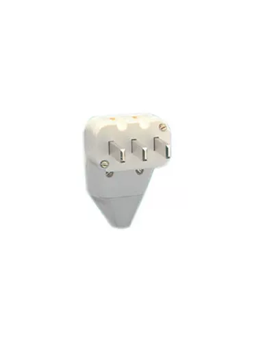 CLAVIJA 25A 3 PATAS PLANAS BLANCO