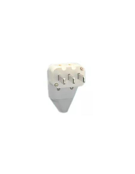 CLAVIJA 25A 3 PATAS PLANAS BLANCO