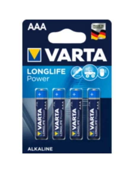 PILA ALCALINA LR03 AAA 1.5V LONGLIFE POWER VARTA