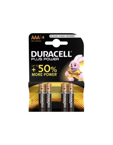 PILA ALCALINA LR03 AAA 1.5V DURACELL PLUS MORE POW