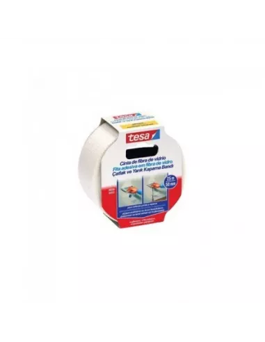 CINTA TAPA GRIETAS FIBRA VIDRIO ADHESIVA 50MMX20M