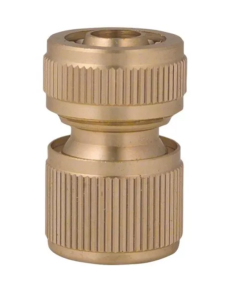 CONECTOR RIEGO 1/2" RAP. LATON AQUA STOP