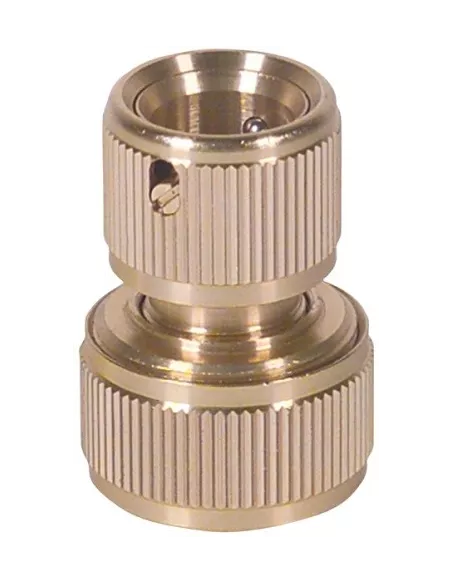 CONECTOR RIEGO 3/4" RAP. LATON AQUA STOP