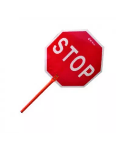 PALETA SEÑAL CON MANGO STOP/PASO