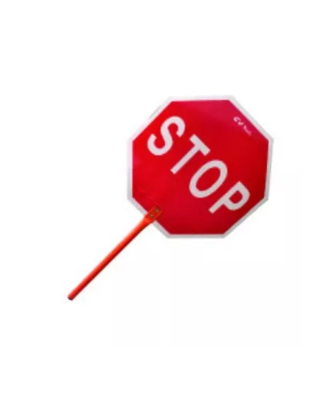 PALETA SEÑAL CON MANGO STOP/PASO