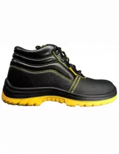 BOTA PIEL NEGRA Y AMARILLA VIAT300 T-39 S3