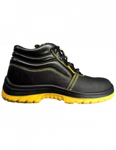 BOTA PIEL NEGRA Y AMARILLA VIAT300 T-46 S3