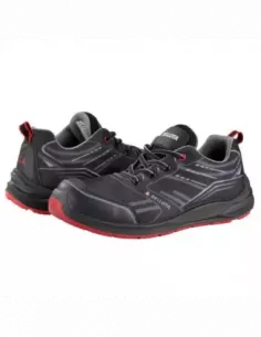 ZAPATO NEGRO ROJO FLEX AIR S1P T-45
