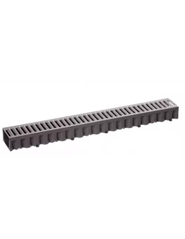 CANAL Y REJA POLIET NEGRO REJ.GALV A15 129x81x1000