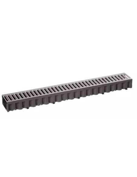 CANAL Y REJA POLIET NEGRO REJ.GALV A15 129x81x1000