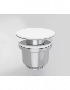 VALVULA CLIC CLAC UNIVERSAL CON TAPA BLANCO MATE