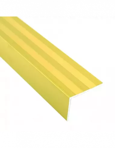 PELDAÑO ANGULO (90) ALUMINIO ORO 35X25X2500mm -A1