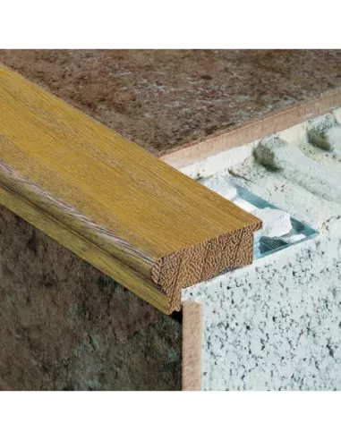 N-PELDAÑO ROMANO ALUM+MAD. ROBLE-55 17x1500