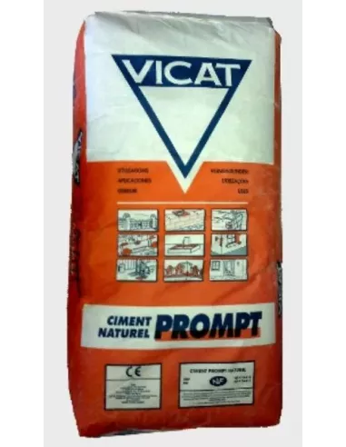 CEMENTO NATURAL VICAPROMPT (RÁPIDO) 25 KG