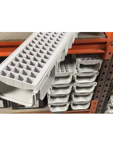 CANAL Y REJA GRIS POLIETILENO B125 130X75X1000