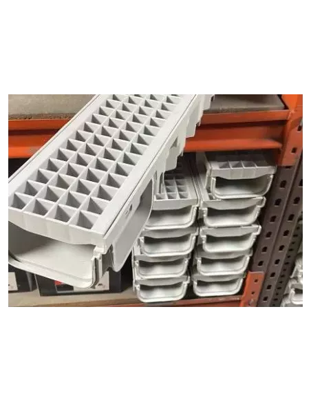 CANAL Y REJA GRIS POLIETILENO B125 130X75X1000